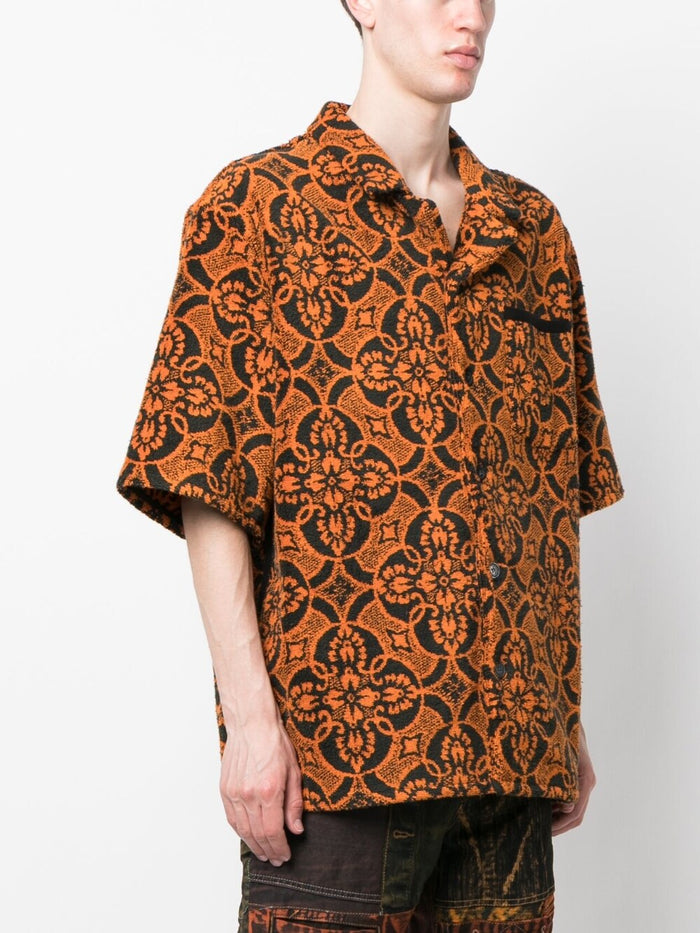 MARINE SERRE Shirts Orange Outer: Cotton Lining
