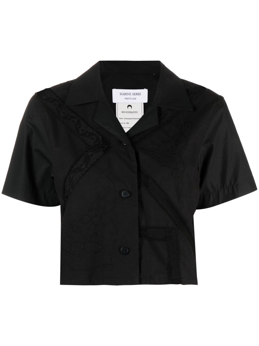 Marine Serre Shirts Black Outer: Cotton