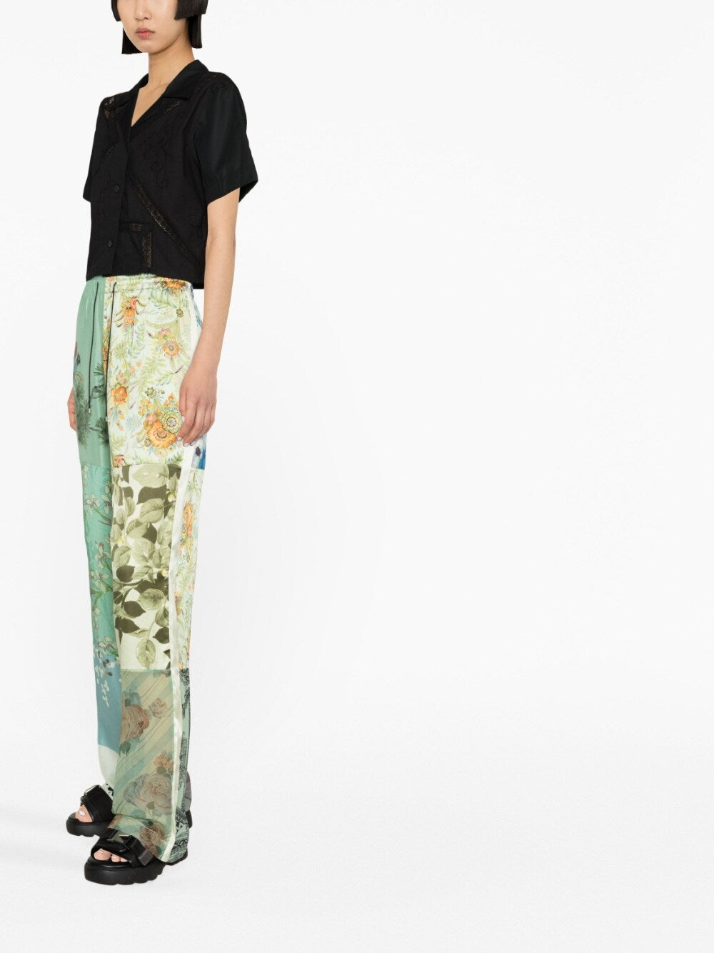 Marine Serre Shirts Black Outer: Cotton
