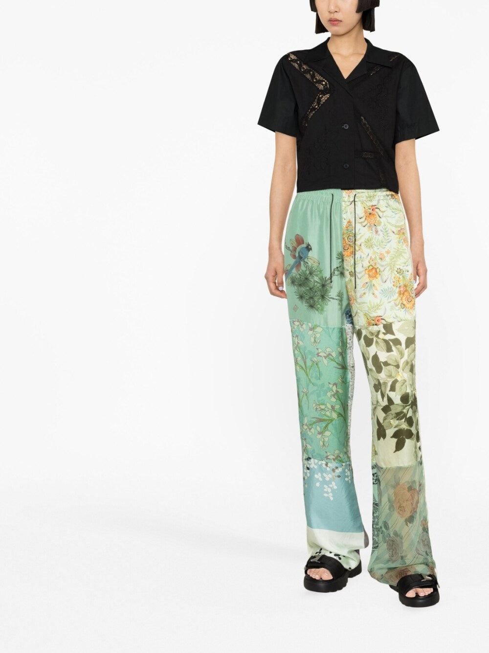 Marine Serre Shirts Black Outer: Cotton