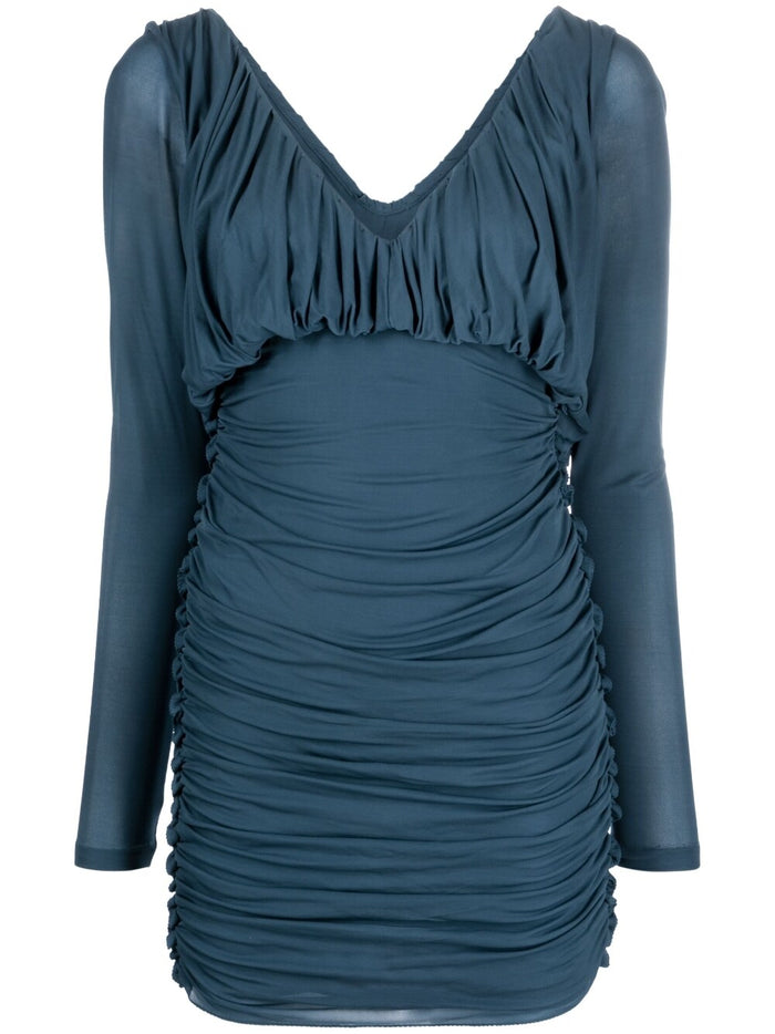 Saint Laurent Dresses Blue Cupro