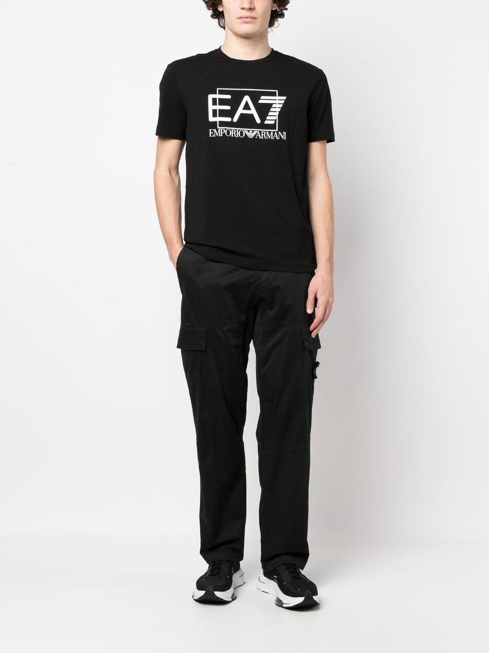 Ea7 T-Shirts And Polos Nero Cotton