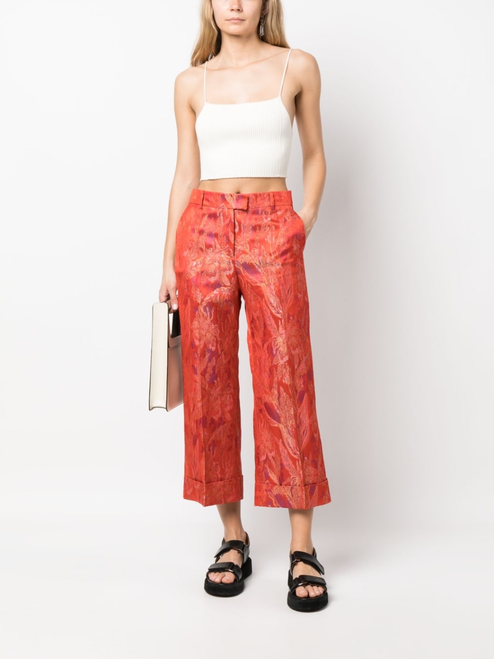 Alberto Biani Trousers Red Outer: Viscose