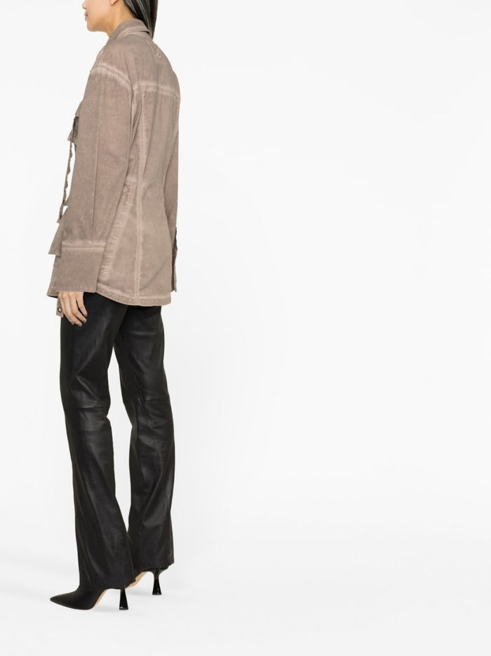 Blumarine Coats Brown Cotton