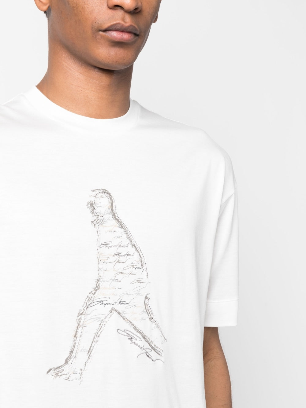 Emporio Armani T-Shirts And Polos Bianco Lyocell