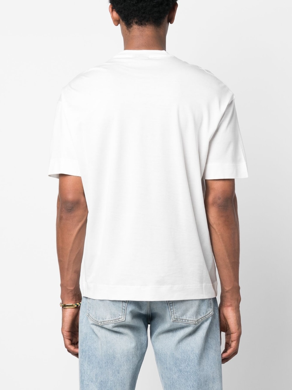 Emporio Armani T-Shirts And Polos Bianco Lyocell