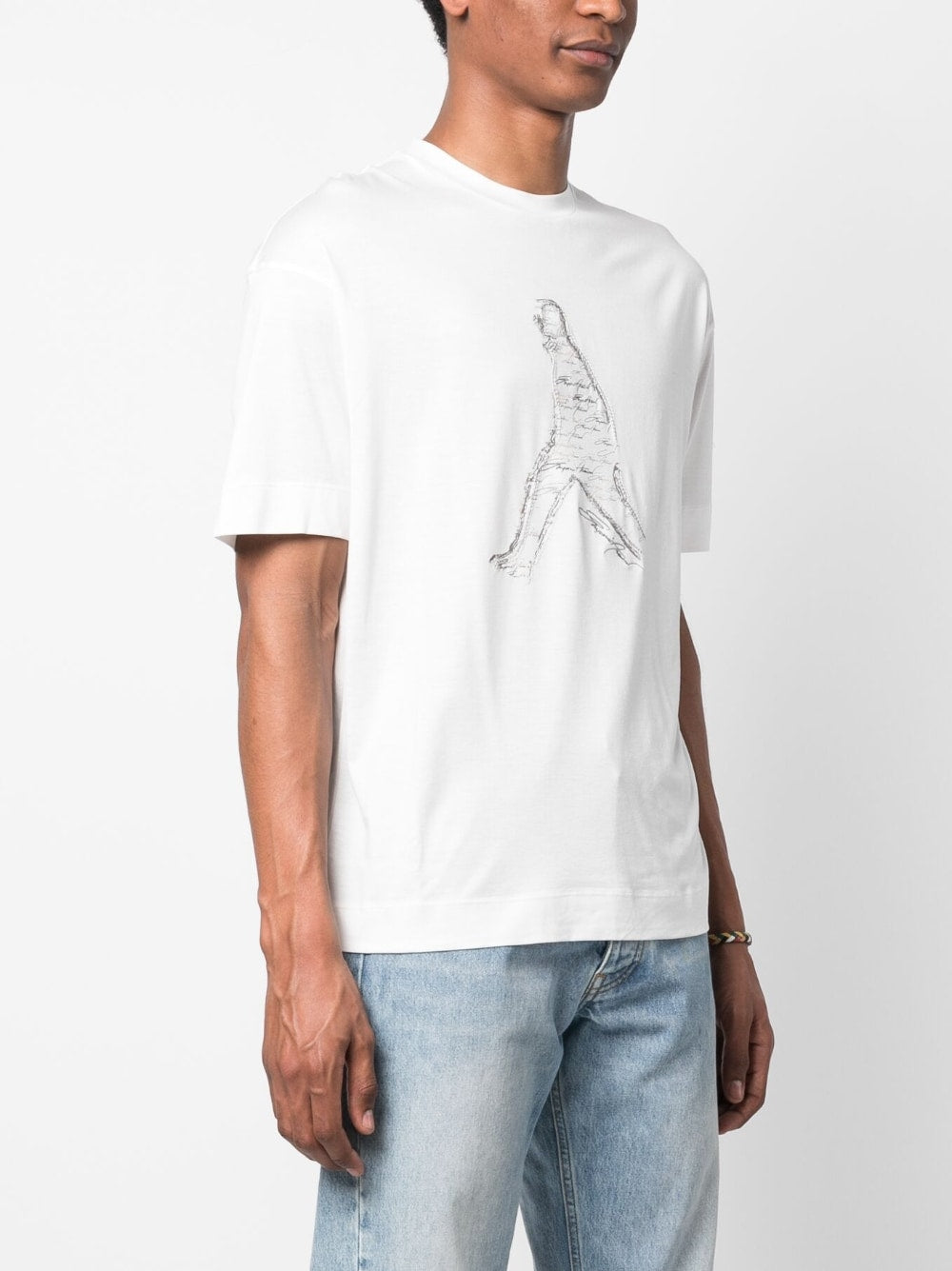 Emporio Armani T-Shirts And Polos Bianco Lyocell