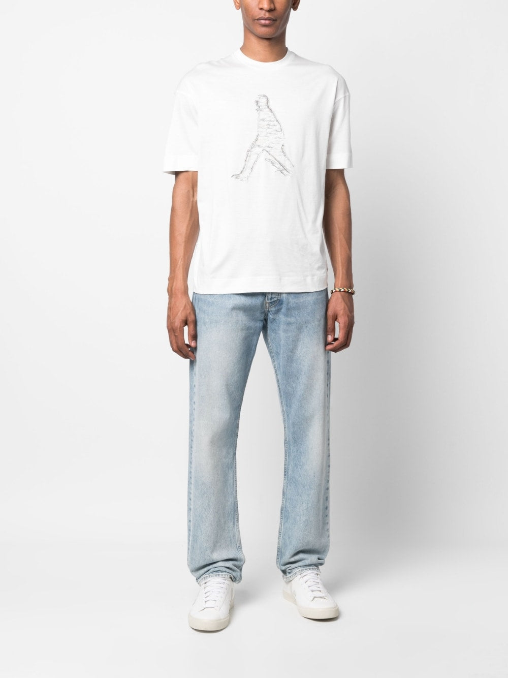 Emporio Armani T-Shirts And Polos Bianco Lyocell