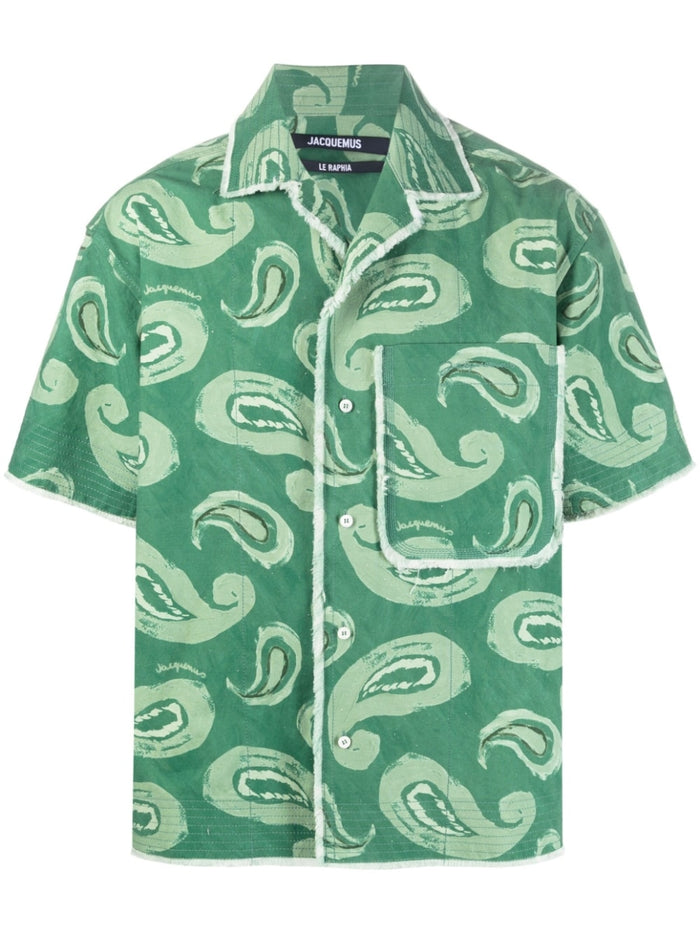 JACQUEMUS RESORT Shirts Green Cotton