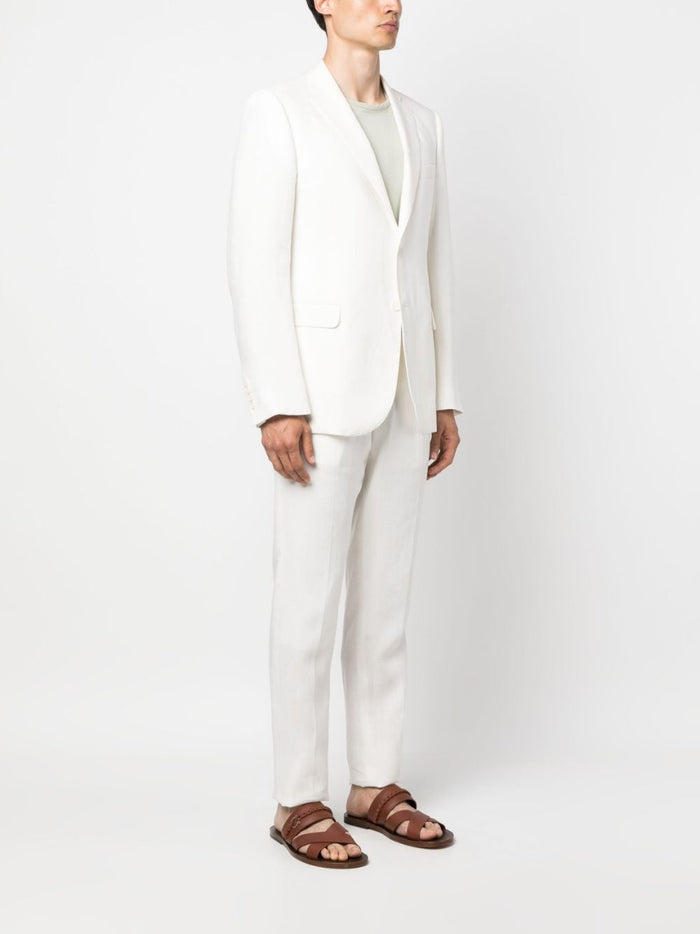 Emporio Armani Suit Bianco Outer: Linen