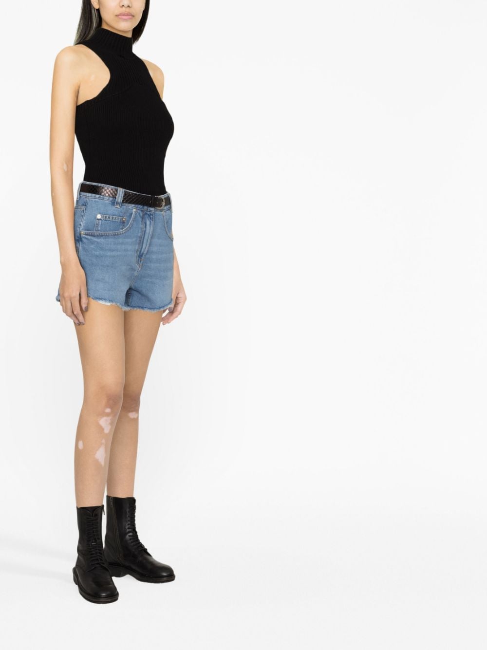Iro Shorts Blue Lining: Polyester