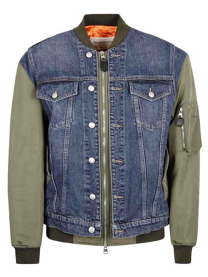 Alexander McQueen Coats Indigo/khaki Cotton