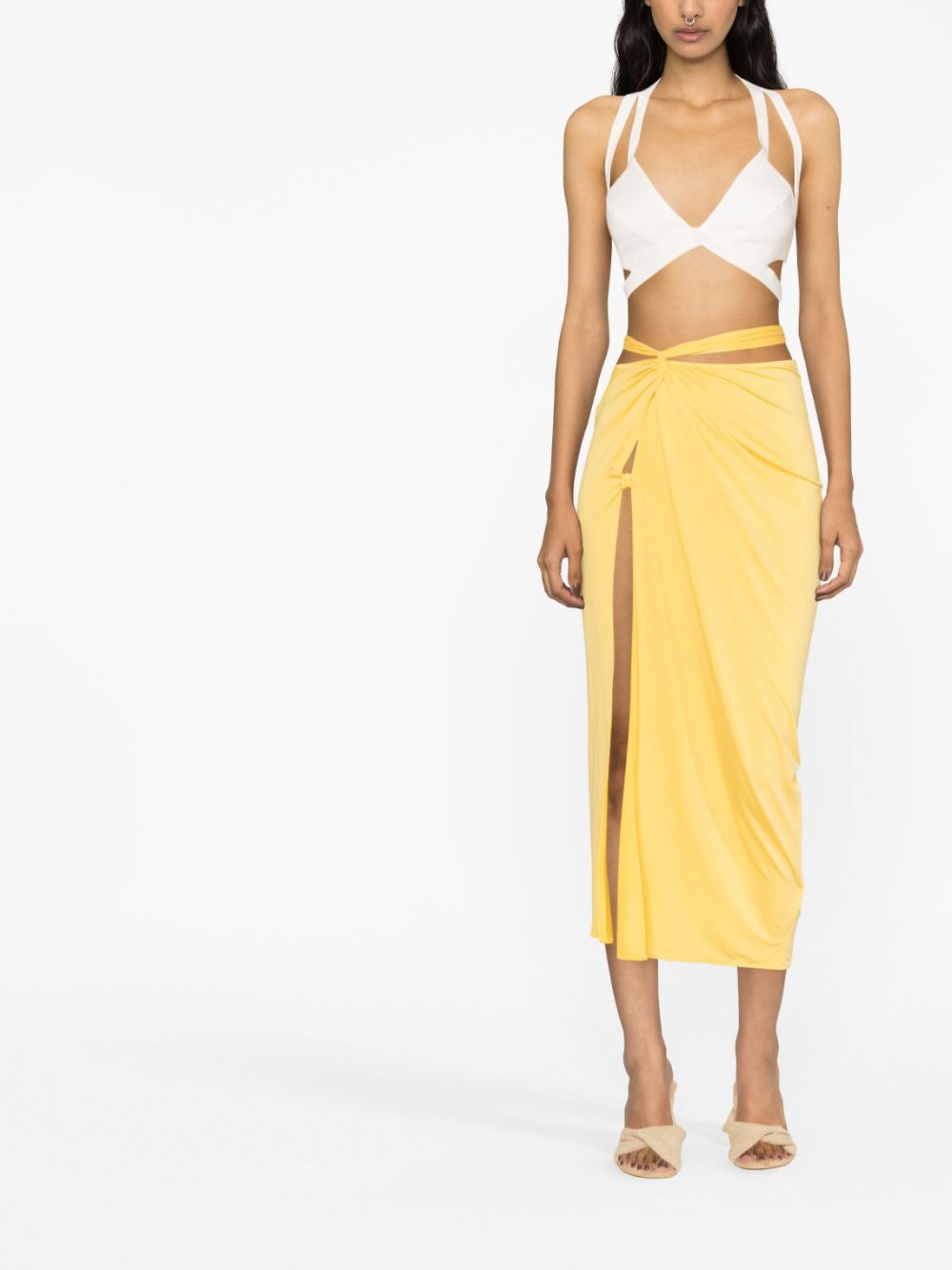 Jacquemus Resort Skirts Yellow Cupro