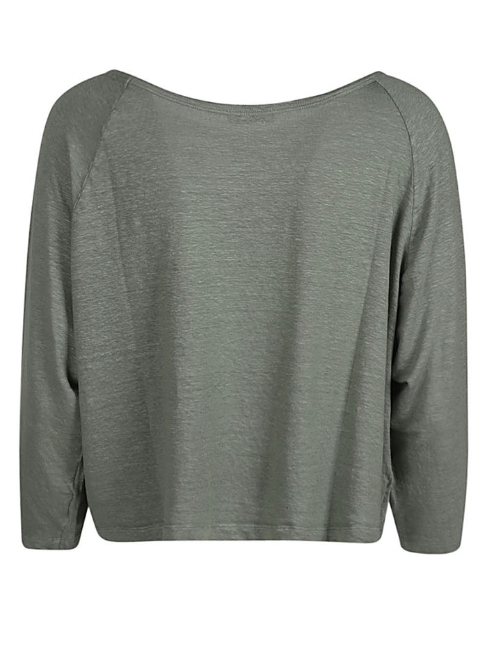 Base Sweaters Green Main Material: Linen Elastane
