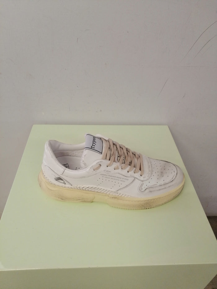 Trypee Flat Shoes White Leather