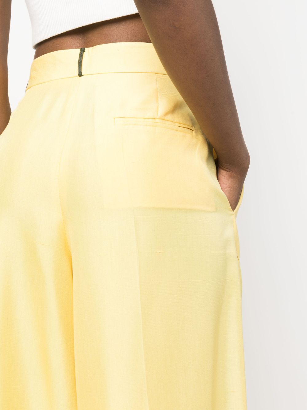 Bally Trousers Yellow Viscose