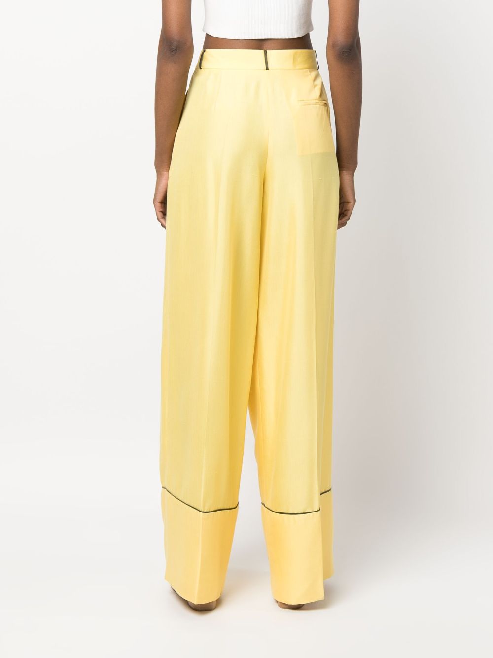 Bally Trousers Yellow Viscose