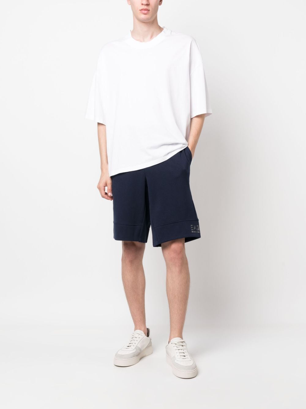 Ea7 Shorts Blu Polyester