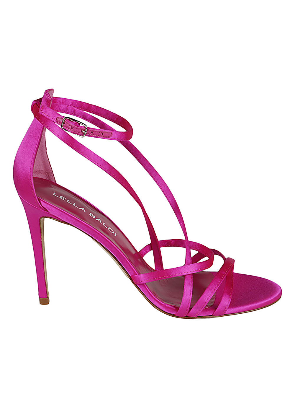 Lella Baldi Sandals Fuchsia Upper: Satin; Lining: Leather