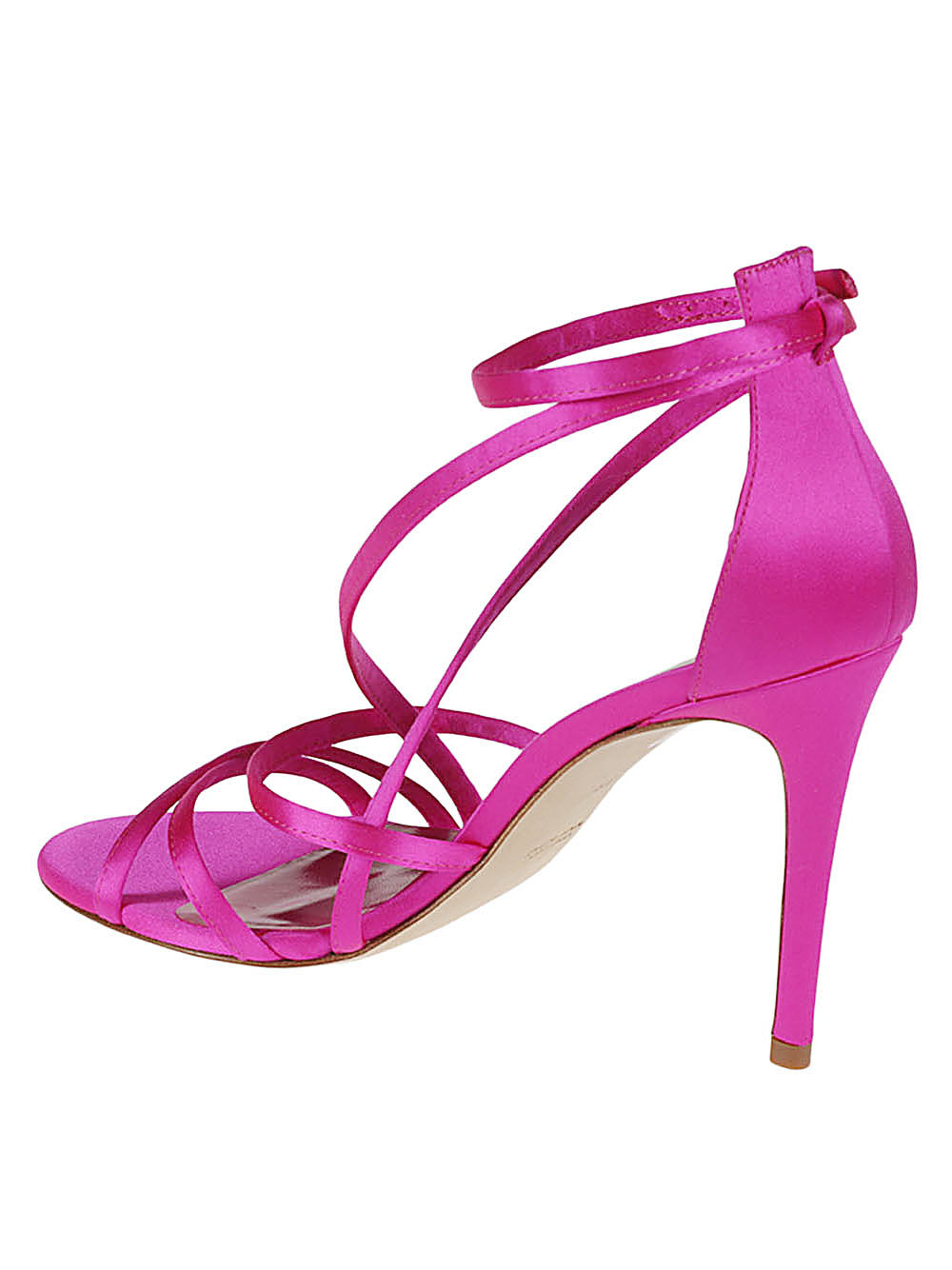 Lella Baldi Sandals Fuchsia Upper: Satin; Lining: Leather