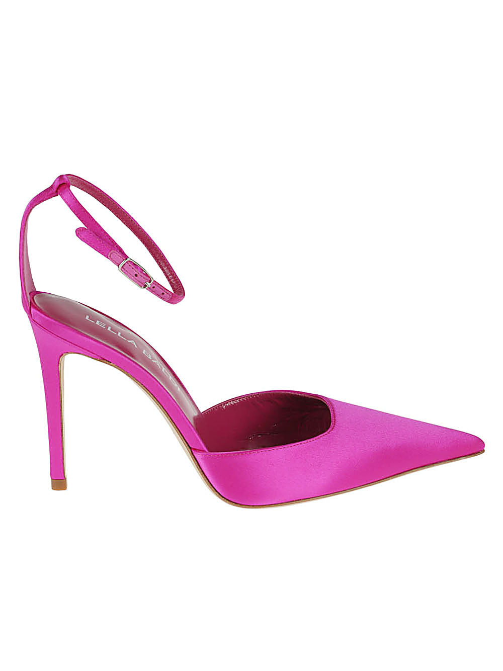 Lella Baldi With Heel Fuchsia Upper: Satin; Lining: Leather