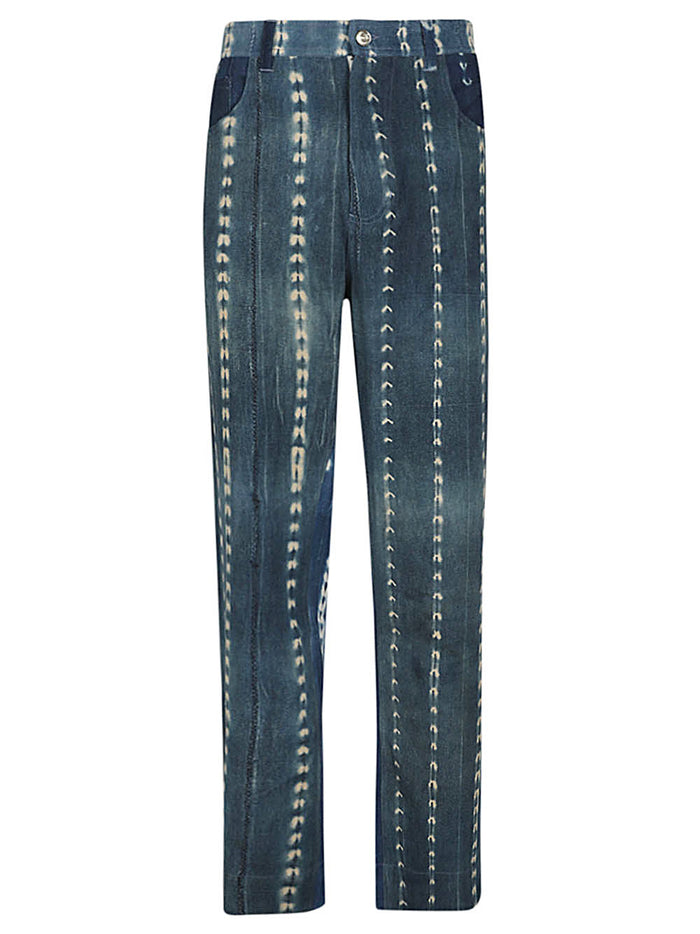 WALES BONNER Jeans Blue Main Material: Cotton