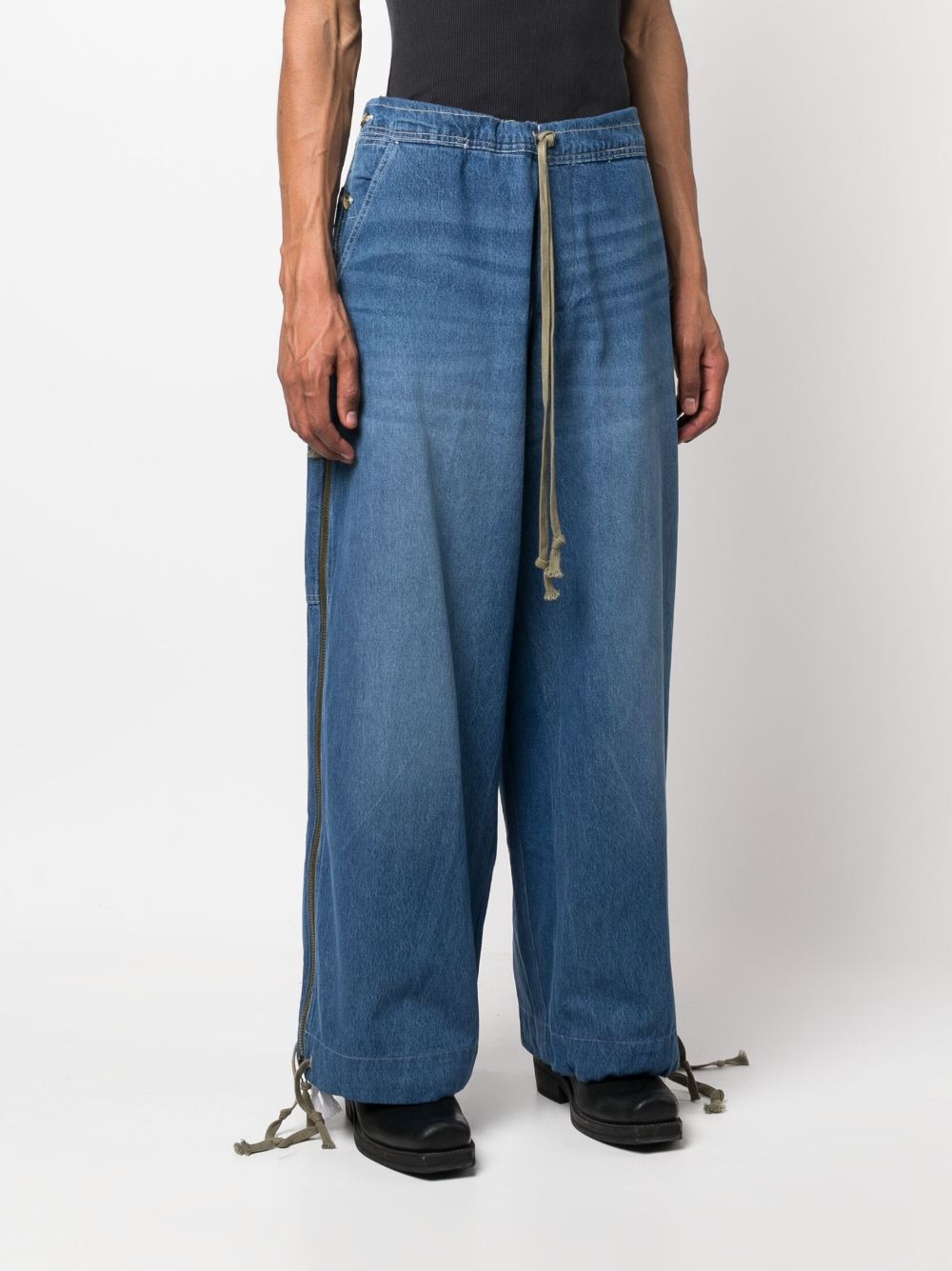 Greg Lauren Jeans Denim Scuro Cotton
