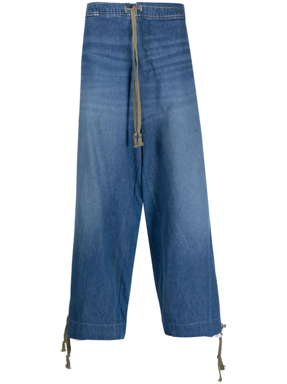 Greg Lauren Jeans Denim Scuro Cotton