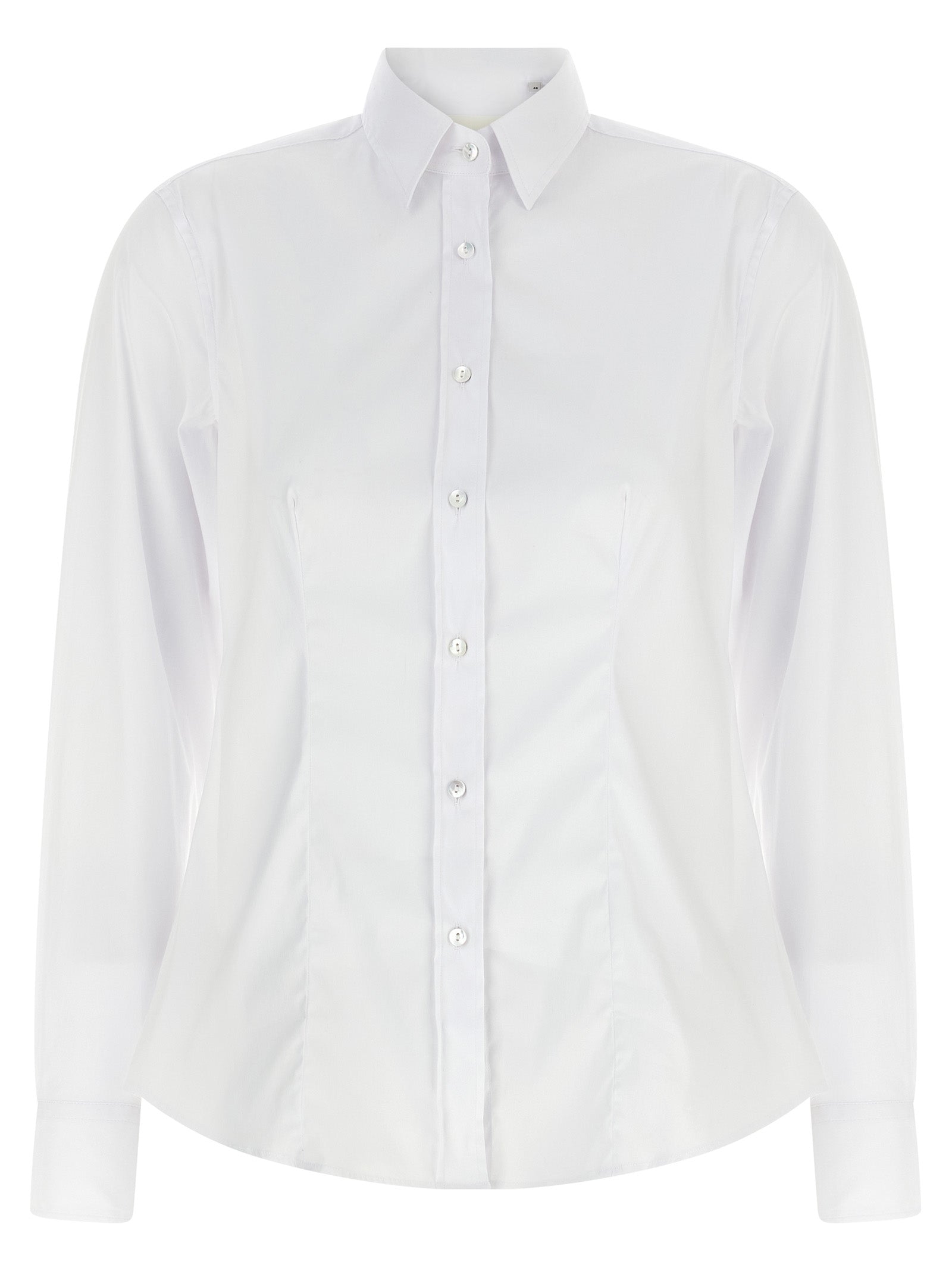 Sara shirt White Cotton Polyamide Elastane Shirt, Blouse