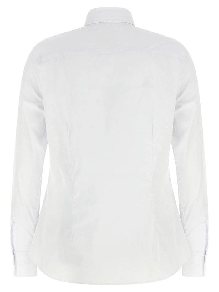 Sara shirt White Cotton Polyamide Elastane Shirt, Blouse