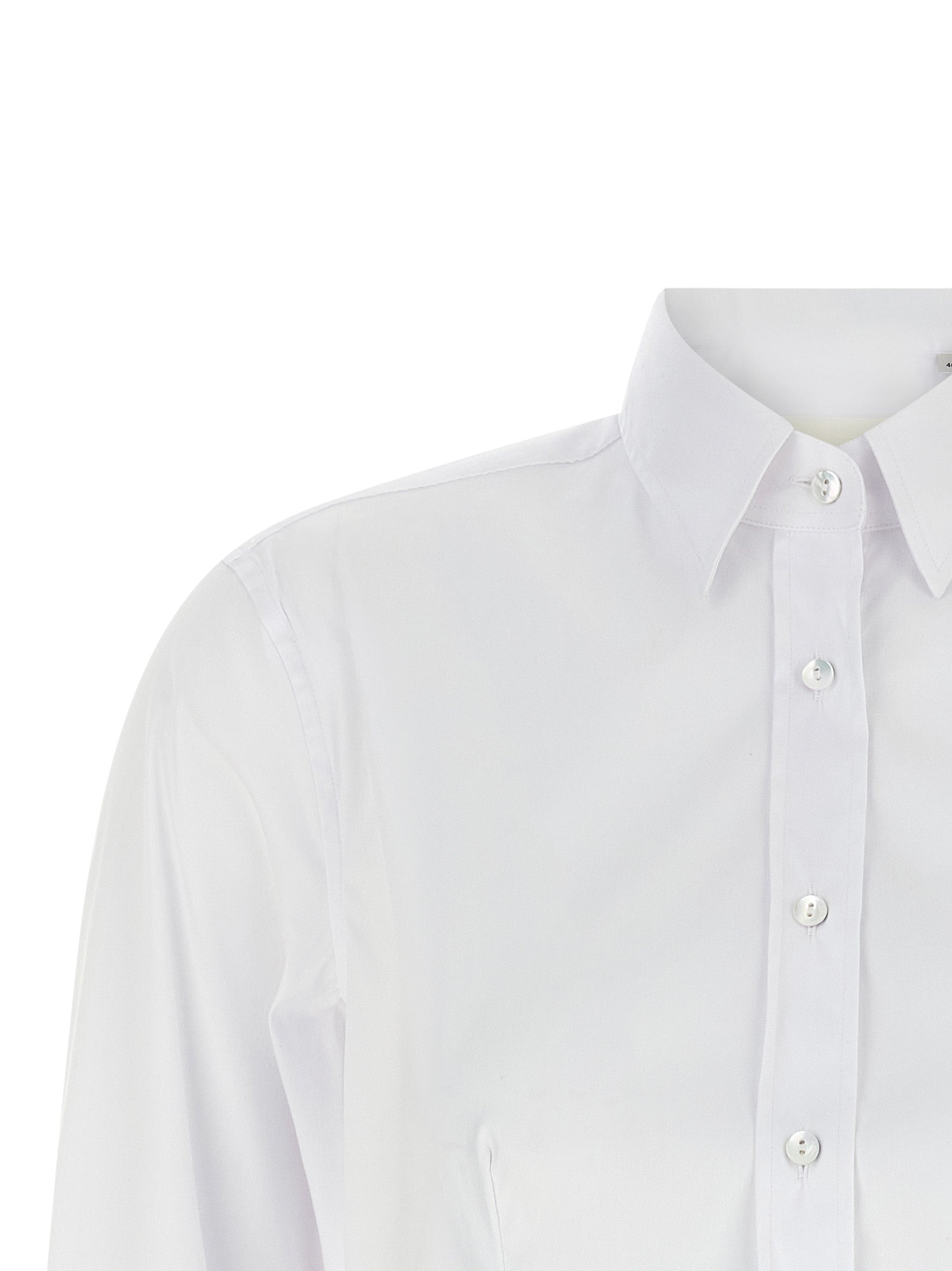 Sara shirt White Cotton Polyamide Elastane Shirt, Blouse