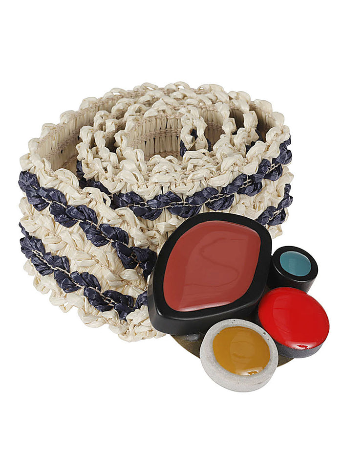 Exquisite J Belts Beige Main Material: Raffia