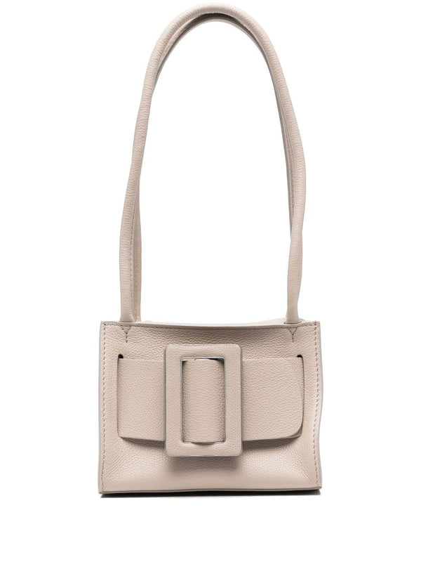 Boyy Bobby 18 Leather Shoulder Bag — Beige