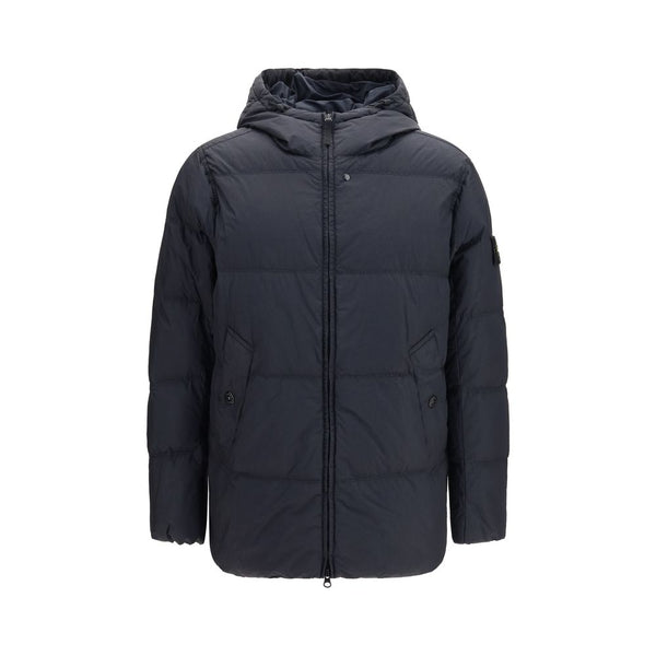 Stone Island Inner: 100% Goose Down; Outer: 100% Nylon down jacket in blue