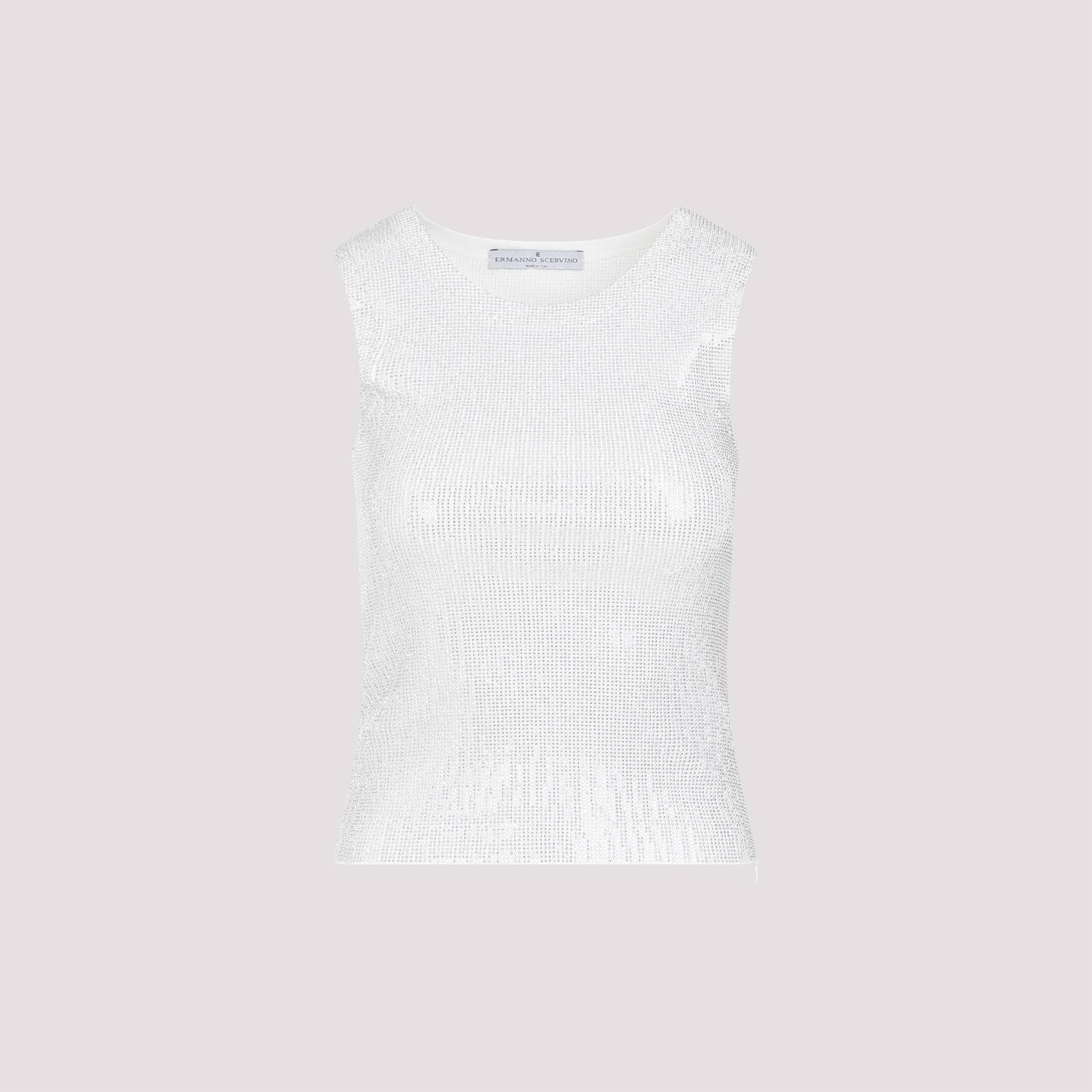 Cotton Tank Top Metallic Alluminium Tshirt