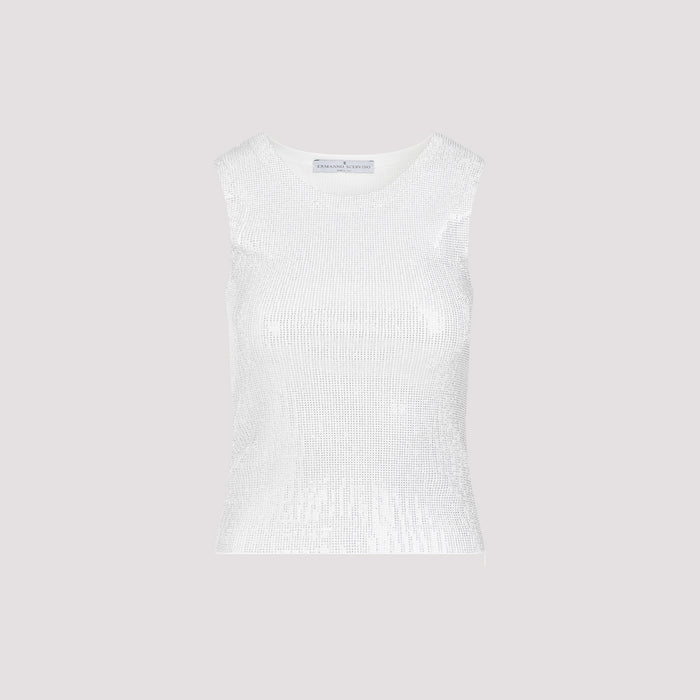 Cotton Tank Top Metallic Alluminium Tshirt