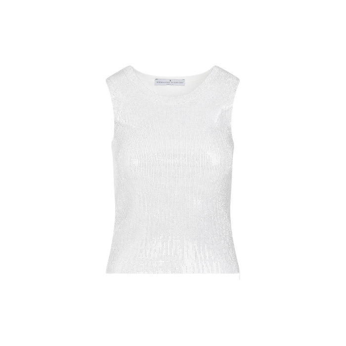 Cotton Tank Top Metallic Alluminium Tshirt