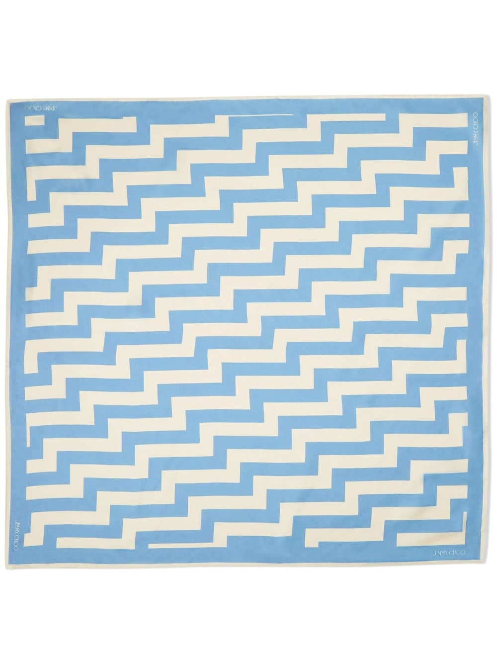 Jimmy Choo Capsule Scarfs Blue Silk