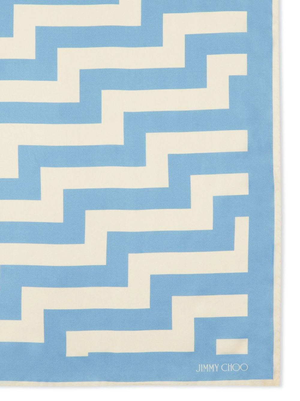 Jimmy Choo Capsule Scarfs Blue Silk