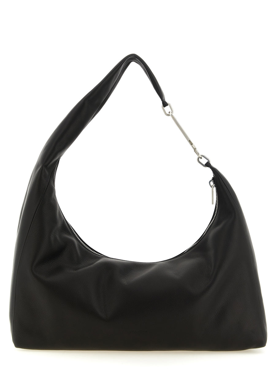 Rick Owens 100% Calfskin Leather shoulder bag in black