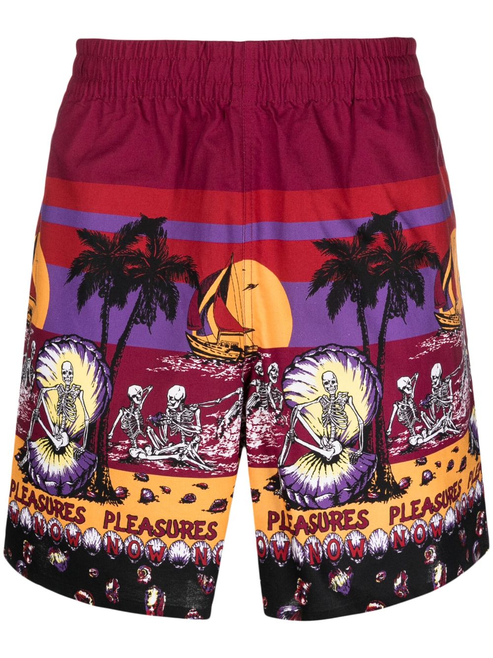 Pleasures Shorts Bordeaux Cotton