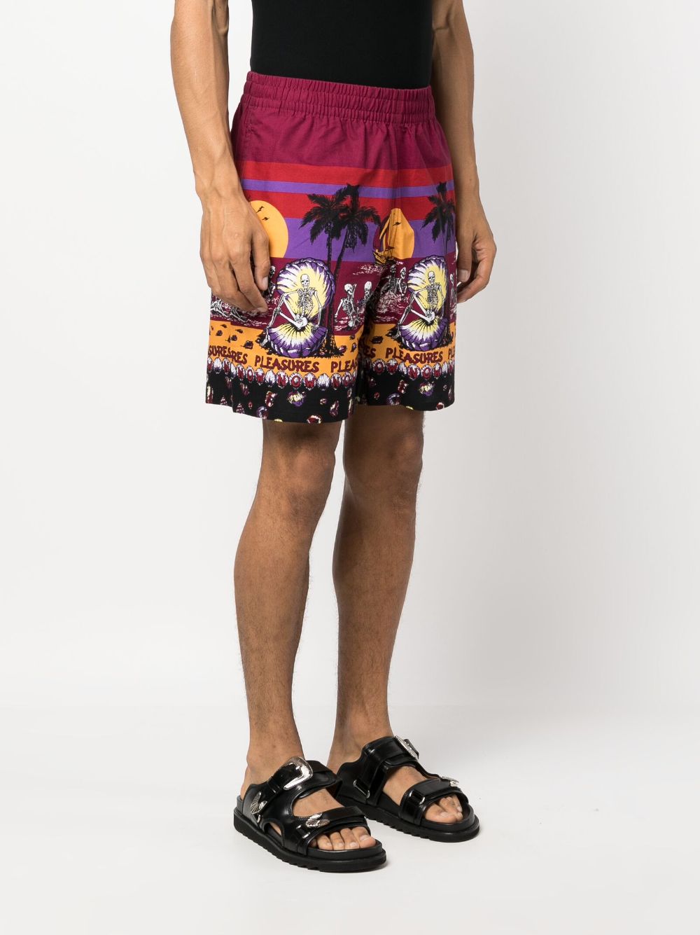 Pleasures Shorts Bordeaux Cotton