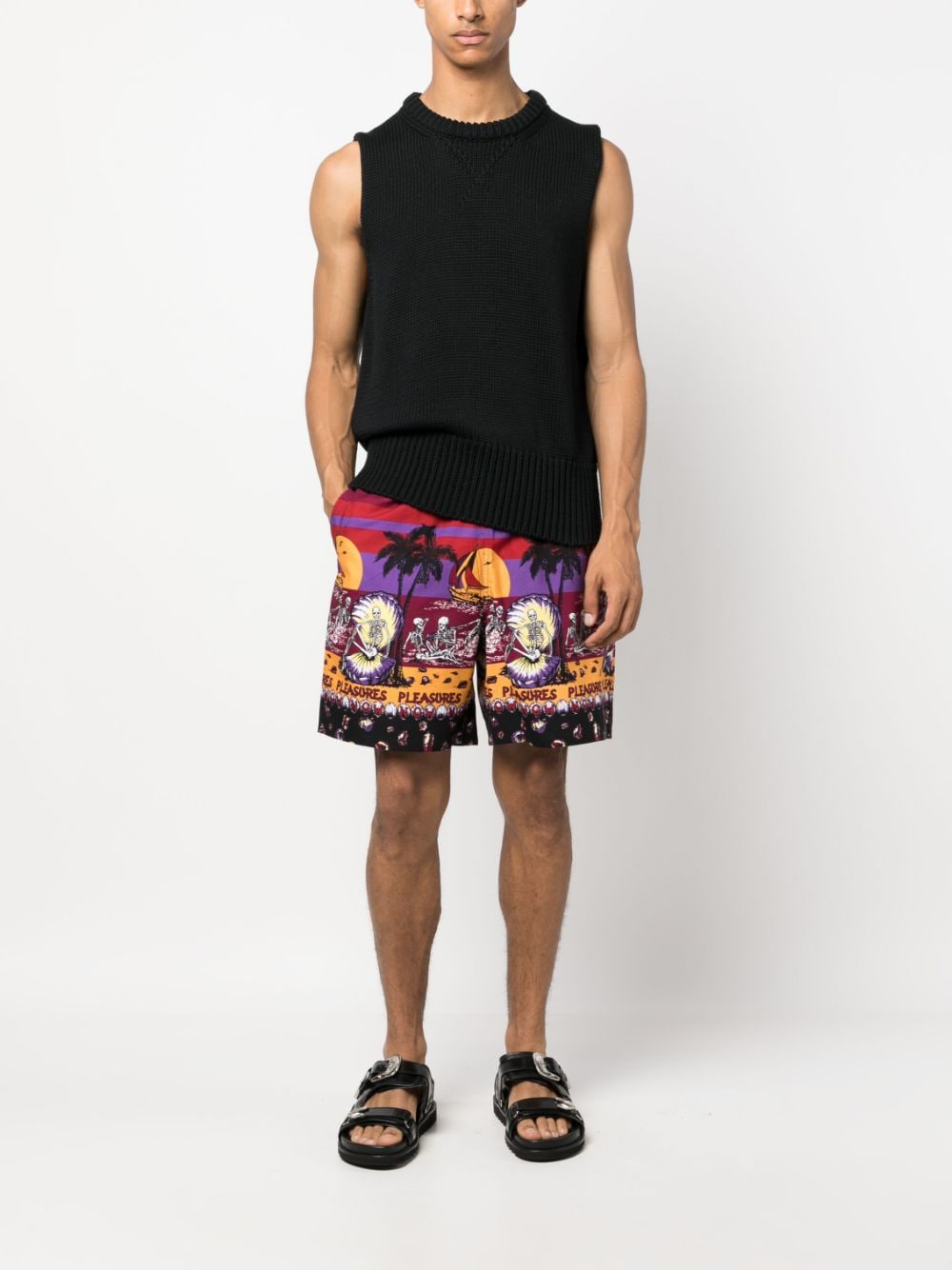 Pleasures Shorts Bordeaux Cotton