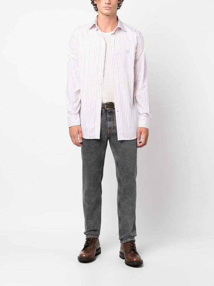 Etro Shirts Grey Cotton