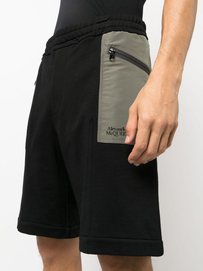 Alexander McQueen Shorts Black Cotton
