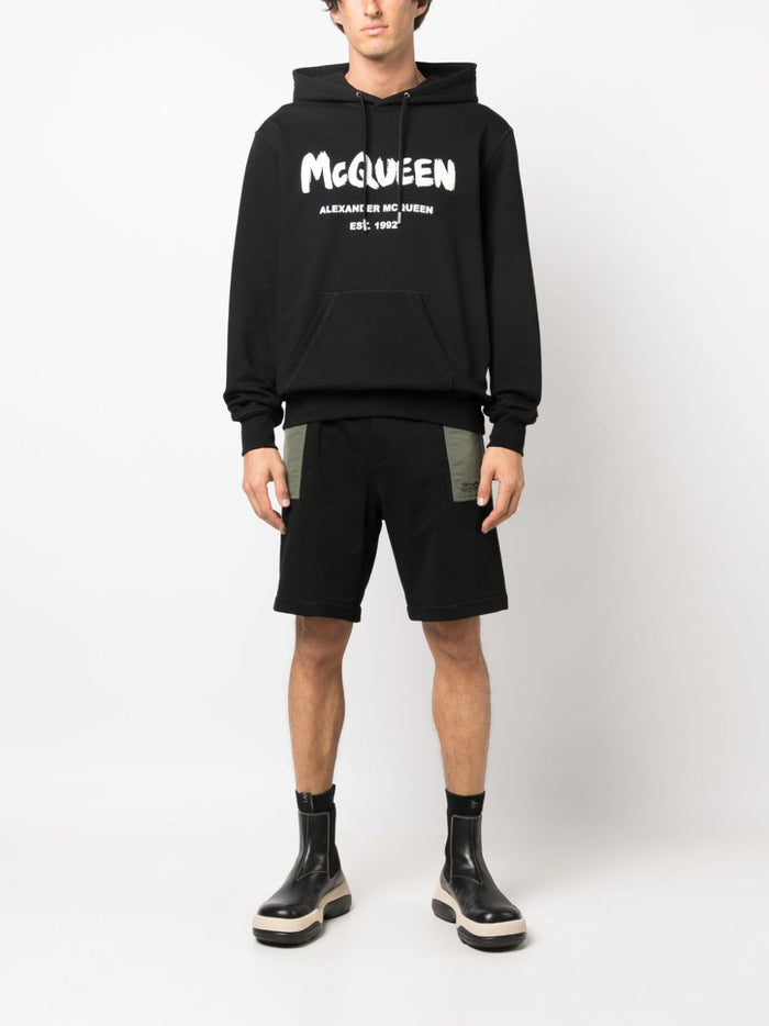 Alexander McQueen Shorts Black Cotton