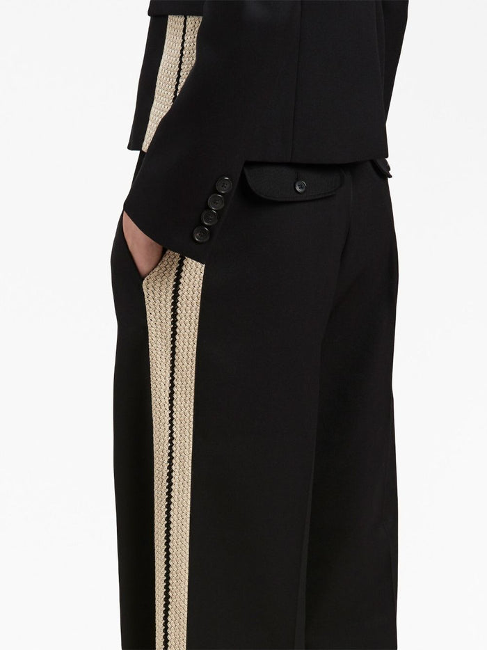 Palm Angels Trousers Black Outer: Polyester
