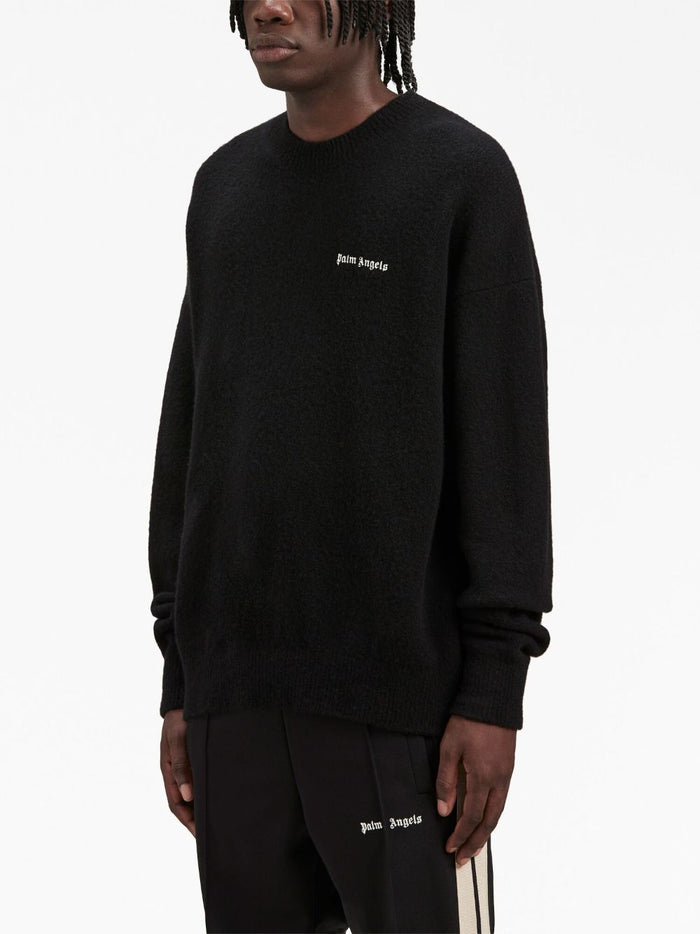 Palm Angels Sweaters Black Merino