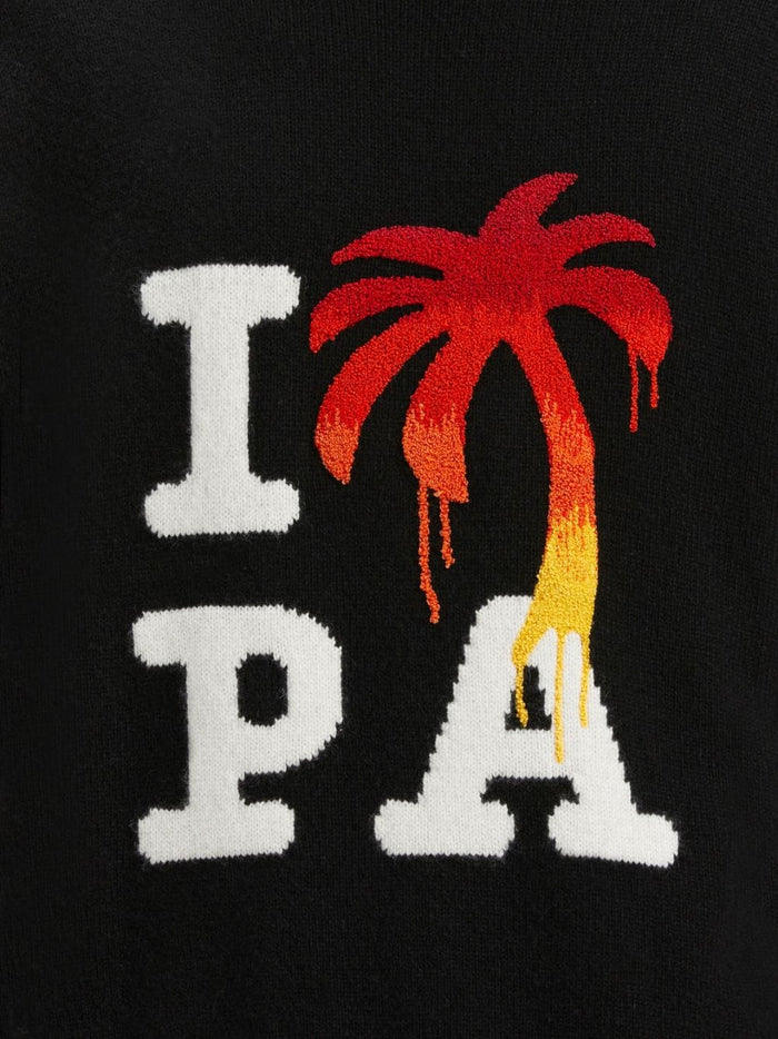 Palm Angels Sweaters Black Merino