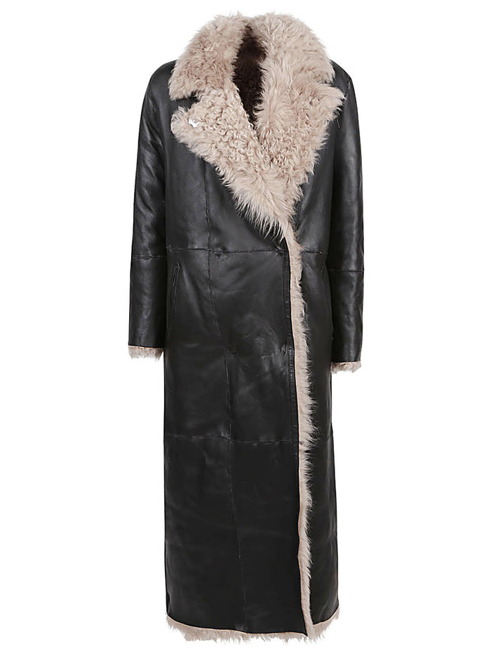 Enes Coats Black Leather